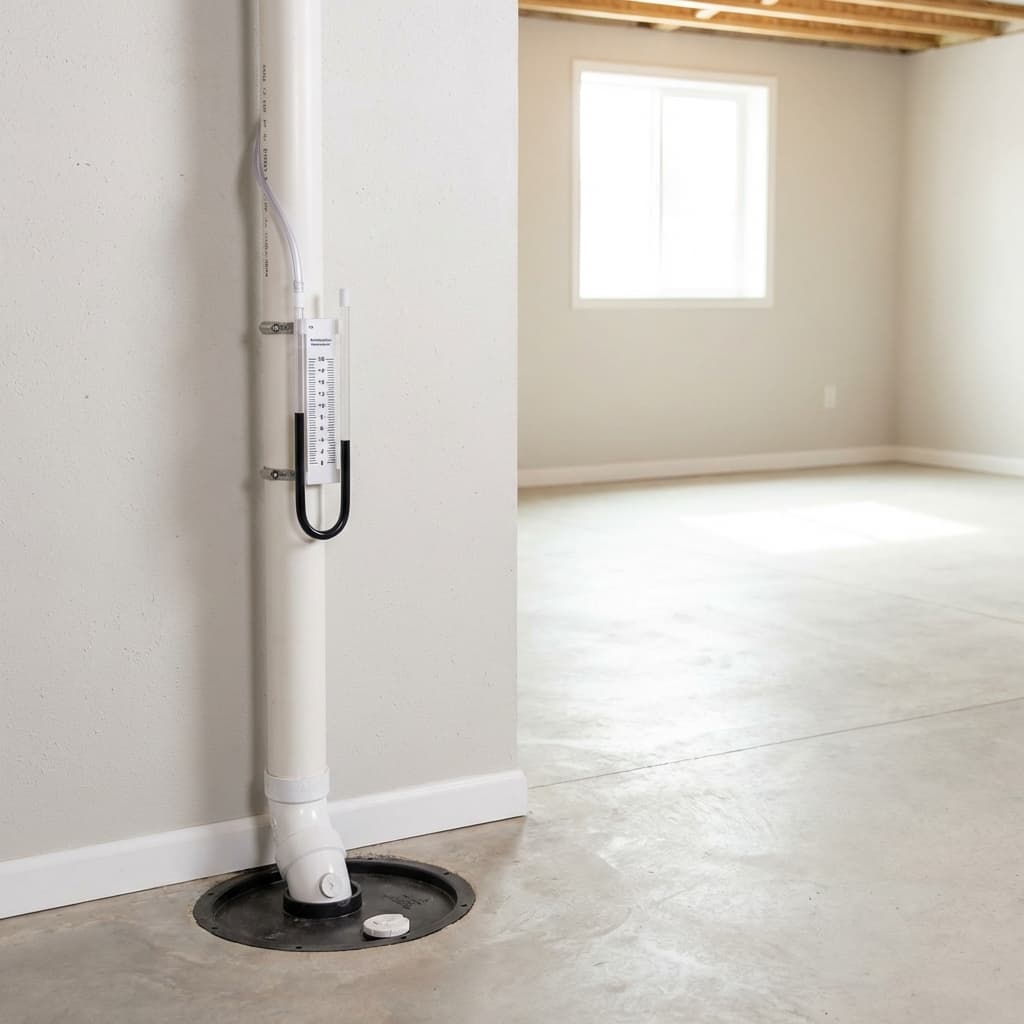 Basement radon testing